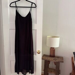 Enza Costa Black Slip Dress